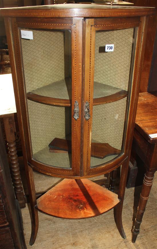 Bowfronted mahogany side  table
